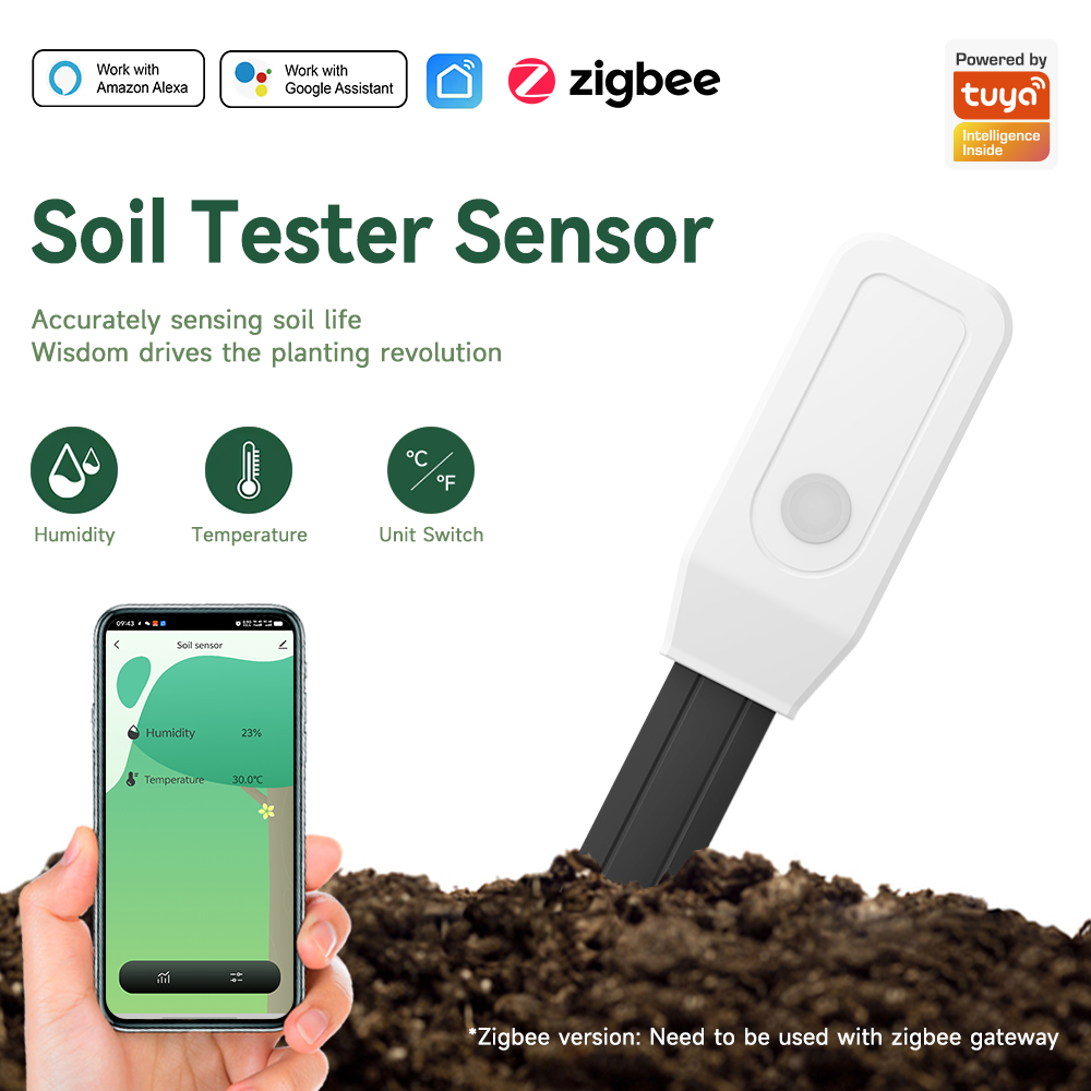 Smart Garden Zigbee - iHseno Tuya Zigbee Inteligentny Tester Gleby