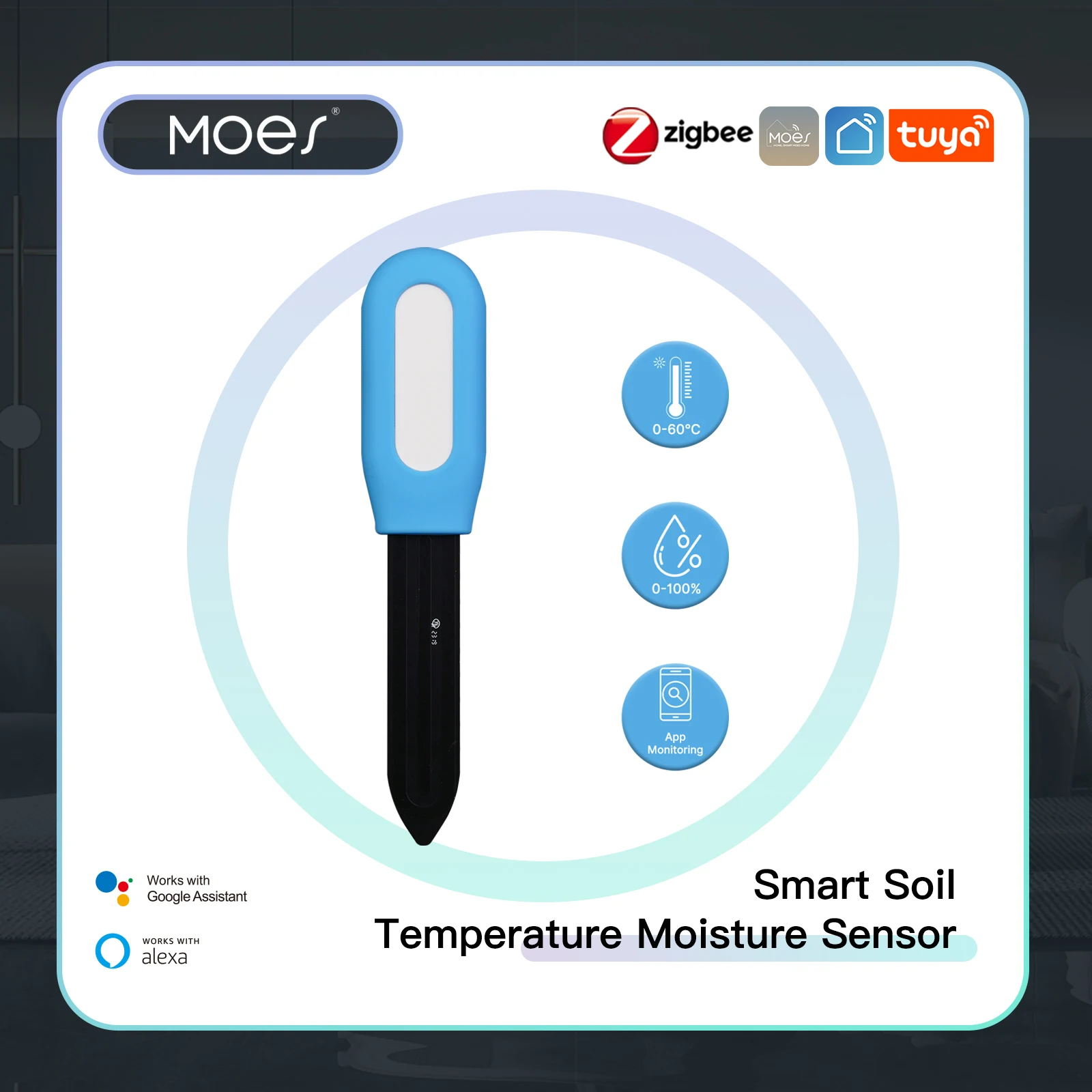 Smart Garden Zigbee - MOES Smart ZigBee miernik temperatury gleby