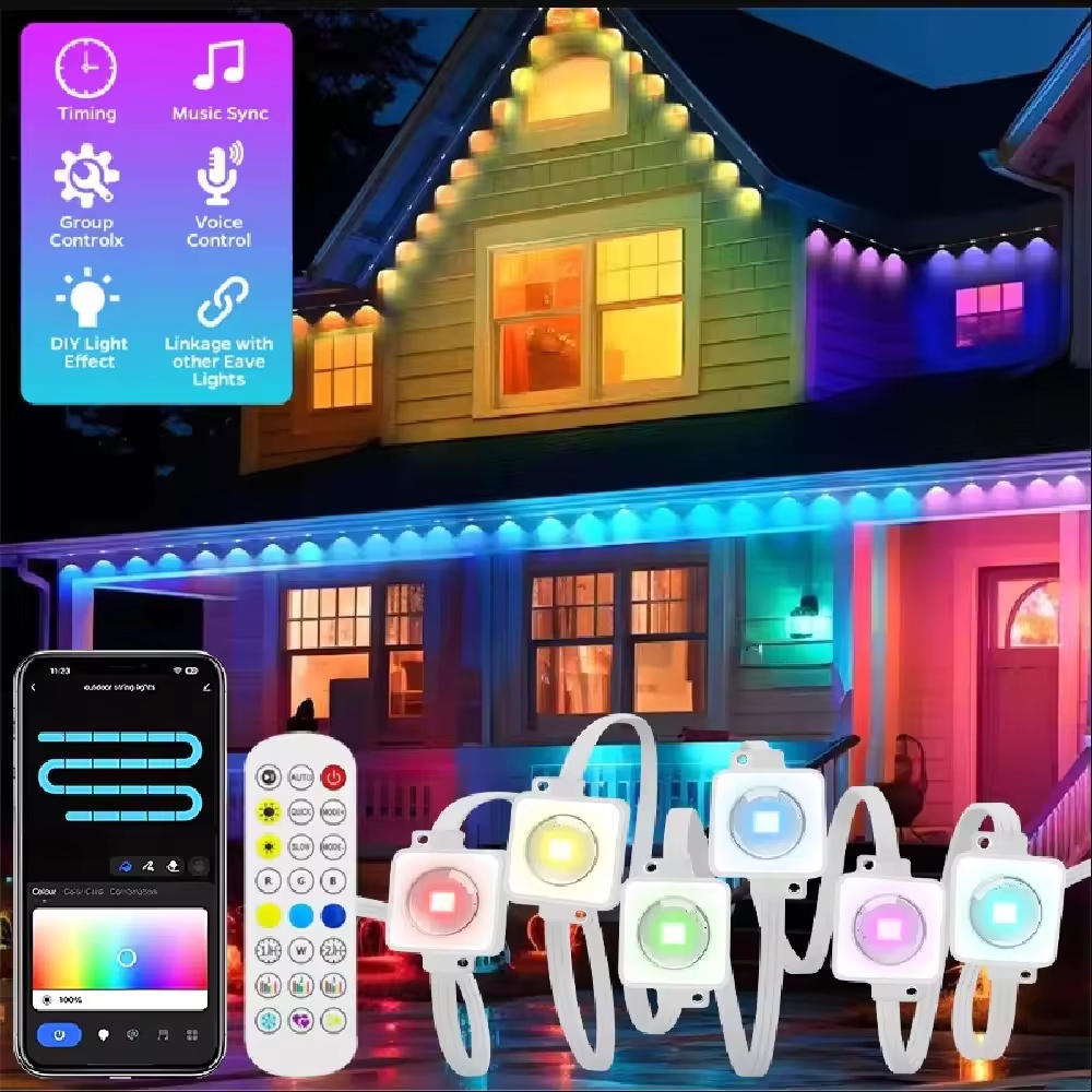 Smart Garden Diy - 15M/30M/45M/60M/90M Inteligentne oświetlenie okapowe RGBIC ze