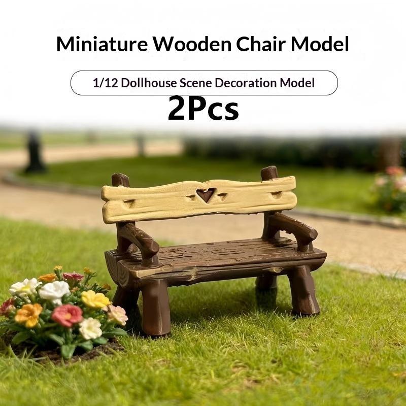Smart Garden Diy - 2 szt. Miniaturowa ławeczka 1/12 do